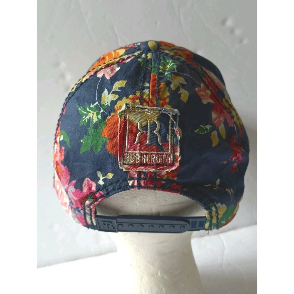 Robin Ruth Chicago Quilted Baseball Cap Floral Print Embroidered Snapback Hat - Picture 4 of 9